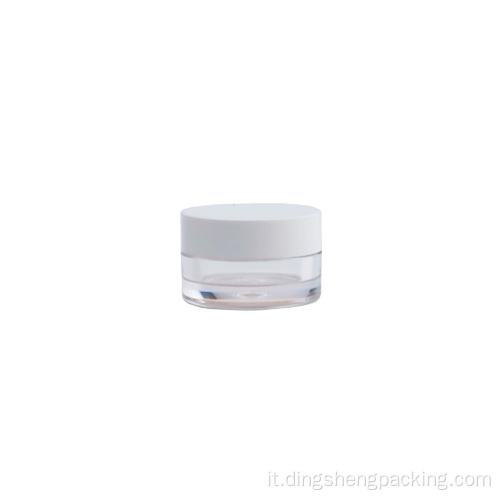 Jar contenitore crema di plastica per materiale PS trasparente da 5 ml